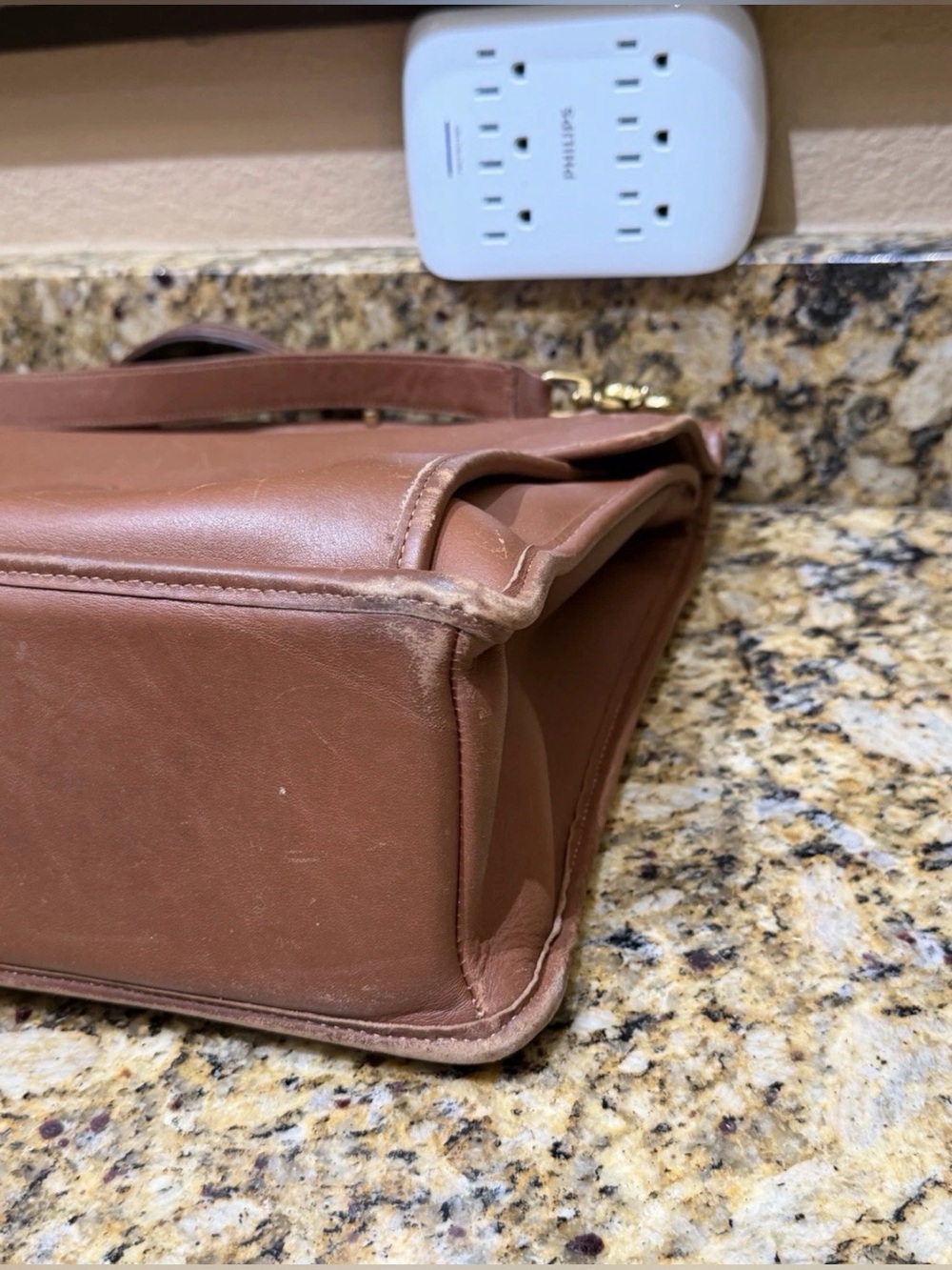 Vintage Coach Messenger Bag Brown Leather Made in USA - Picture 7 of 12